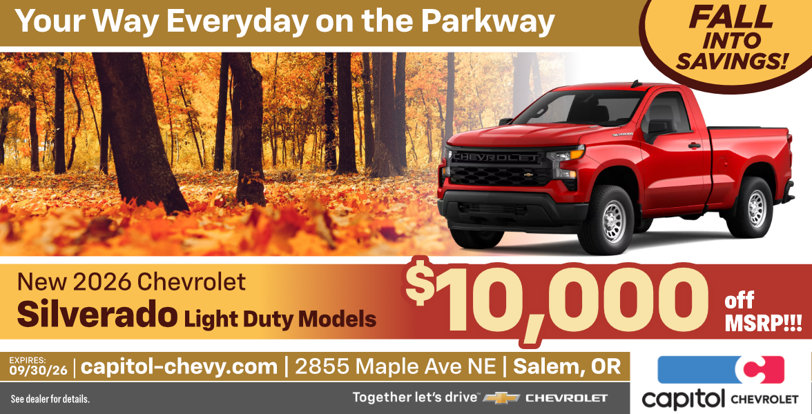 All New 2026 Chevrolet Silverado Light Duty Models special savings offer