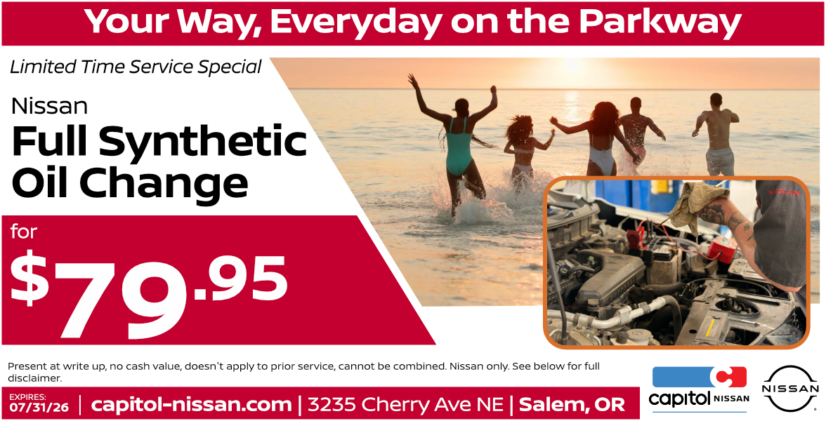 Synthetic Oil & Filter Change Offer | Expires: 7/31/2026