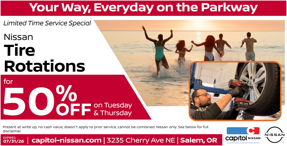 Tire Rotations Offer | Expires: 7/31/2026