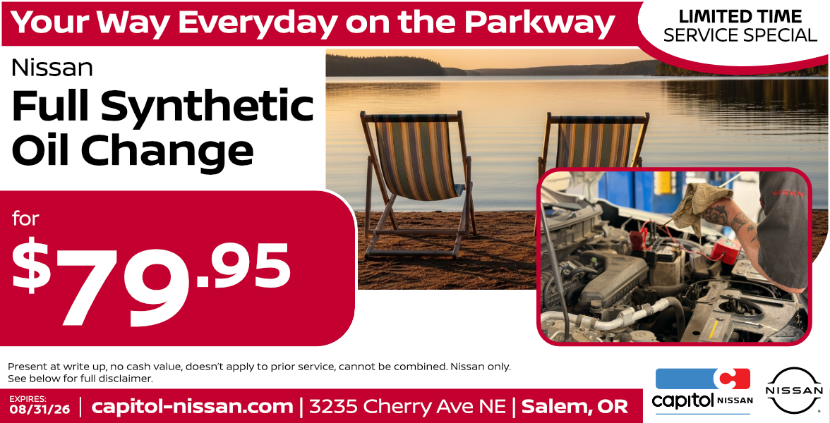 Synthetic Oil & Filter Change Offer | Expires: 8/31/2026