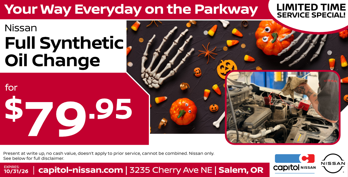 Synthetic Oil & Filter Change Offer | Expires: 10/31/2026