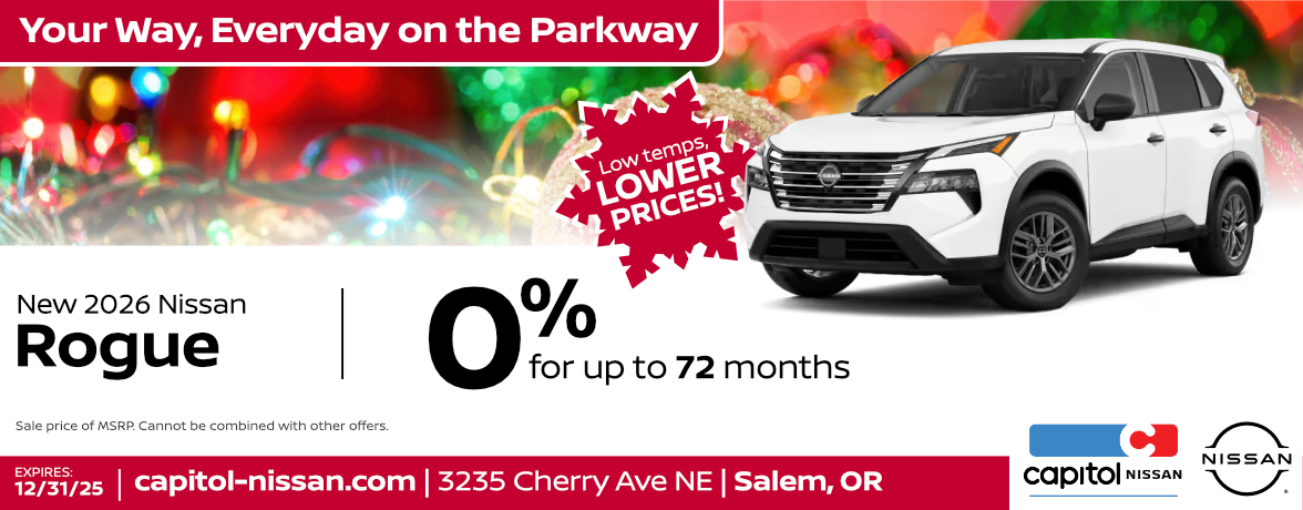 New 2026 Nissan Rogue 0% for up to 72 months