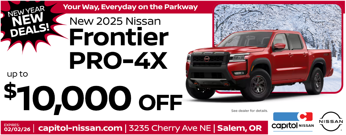 New 2025 Nissan Frontier PRO-4X Up to $10,000 off MSRP