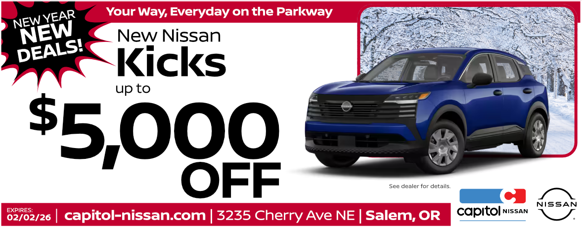 New Nissan Kicks Up to $5,000 off