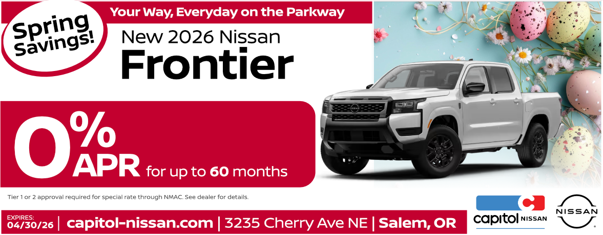 New 2026 Nissan Frontier 0% for up to 60 months