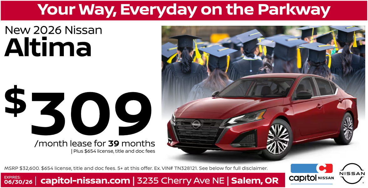New 2026 Nissan Altima Lease for as low as 309 month for 39 months