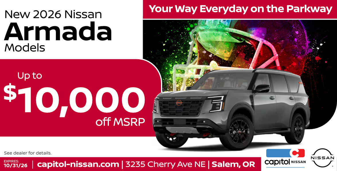 New 2026 Nissan Armada Up to $10,000 off MSRP