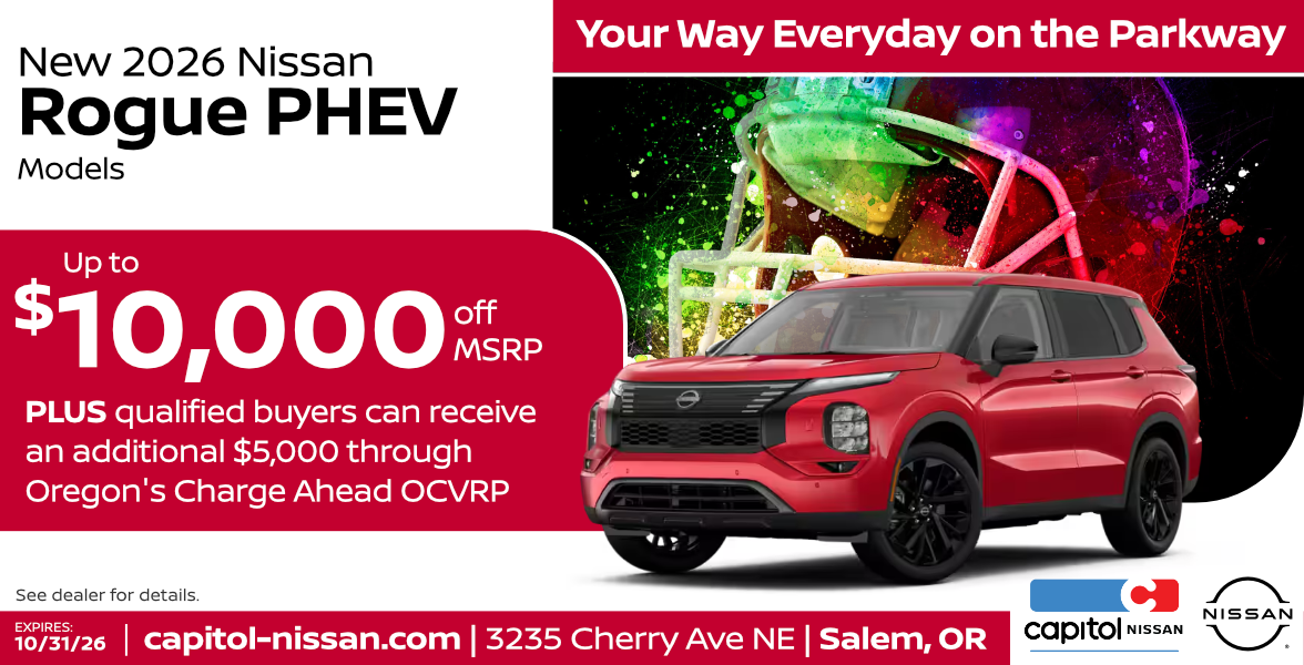 New 2026 Nissan Rogue PHEV up to $10,000 off MSRP
