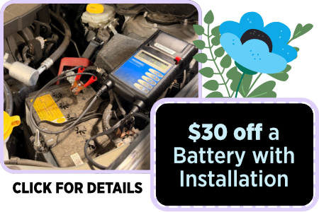 Battery with Installation | $30 off Service | Click for details offer image