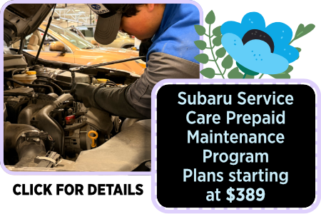 Subaru Service Care Prepaid Maintenance Program | Click for details offer image