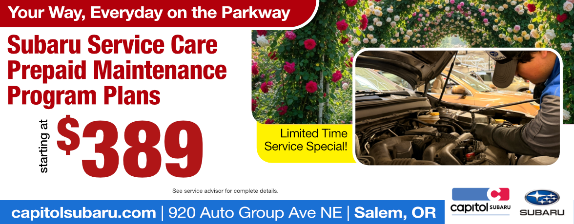 Subaru Service Care Prepaid Maintenance Program | Click for details offer image