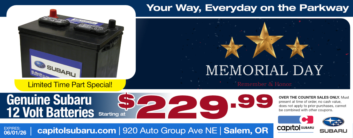 Genuine Subaru 12 Volt Batteries Special clickable image