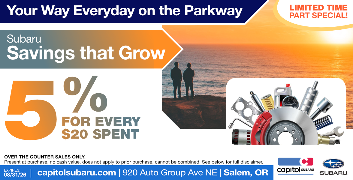 Savings that Grow Parts Special | Expires: 8/31/2026