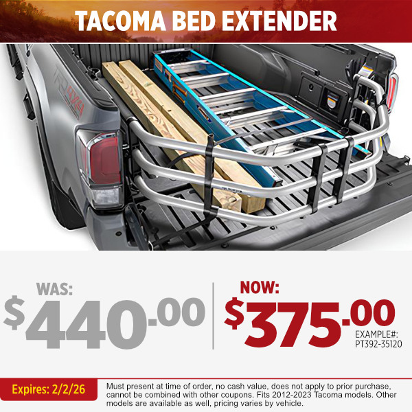 Tacoma bed extender&nbsp;parts special | Expires 2/02/26