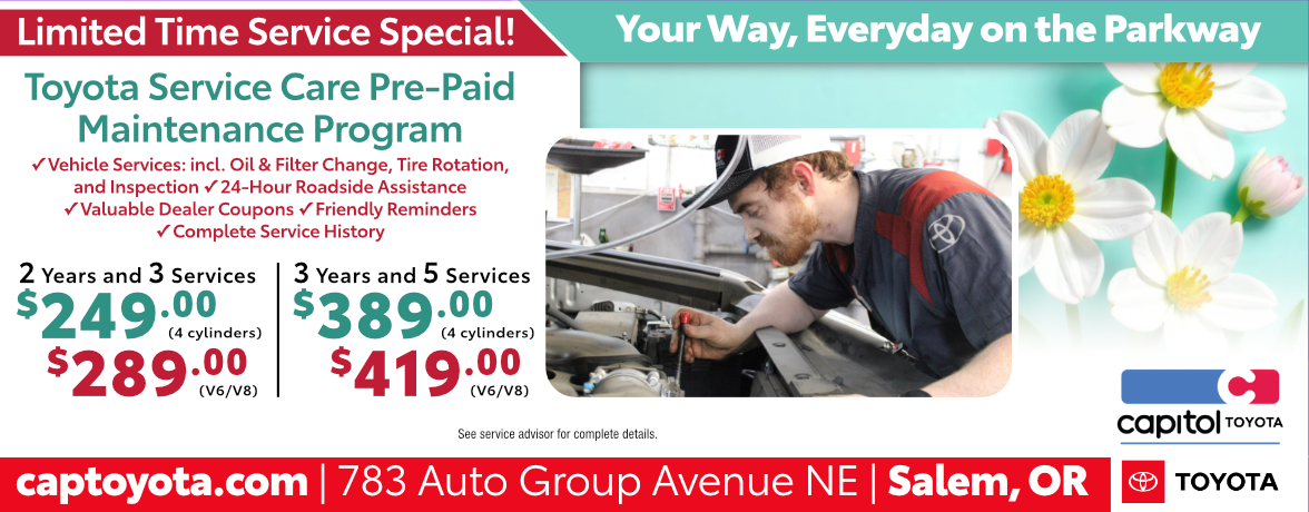 Toyota Service Care Pre-Paid Maintenance Program
