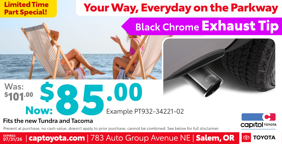 Chrome Exhaust Black Tip Special