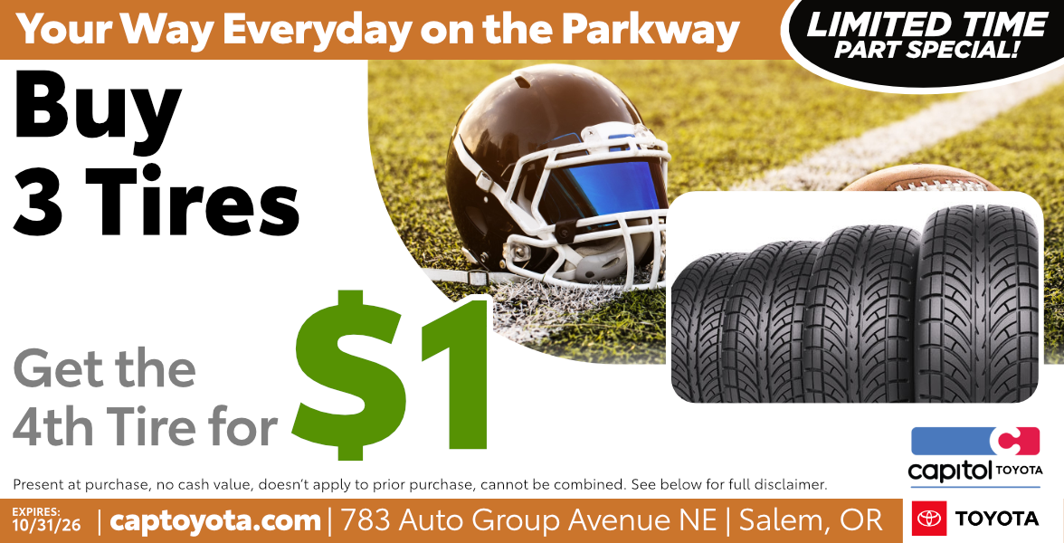 Buy 3 tires, get the 4th for $1