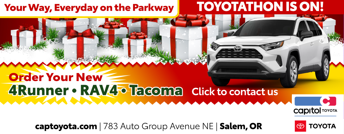 Order your new 4Runner, RAV4 and Tacoma&nbsp;at Capitol Toyota in Salem, OR