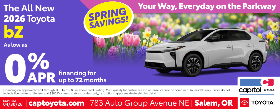 The All New 2026 Toyota bZ special offers