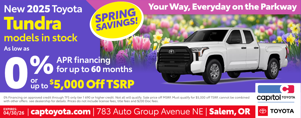 New 2025 Toyota Tundra models in stock