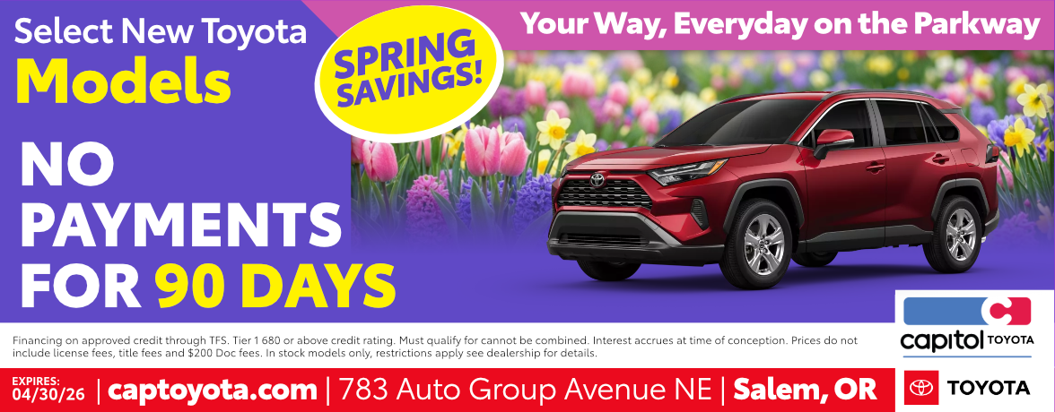 No Payments for 90 Days on Select Models