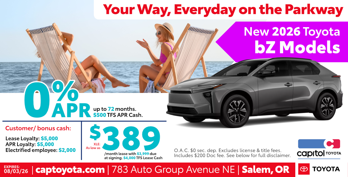New 2026 Toyota bZ Models special savings offers