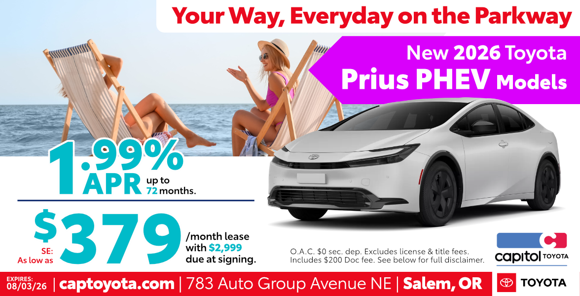 New 2026 Toyota Prius PHEV special savings offers