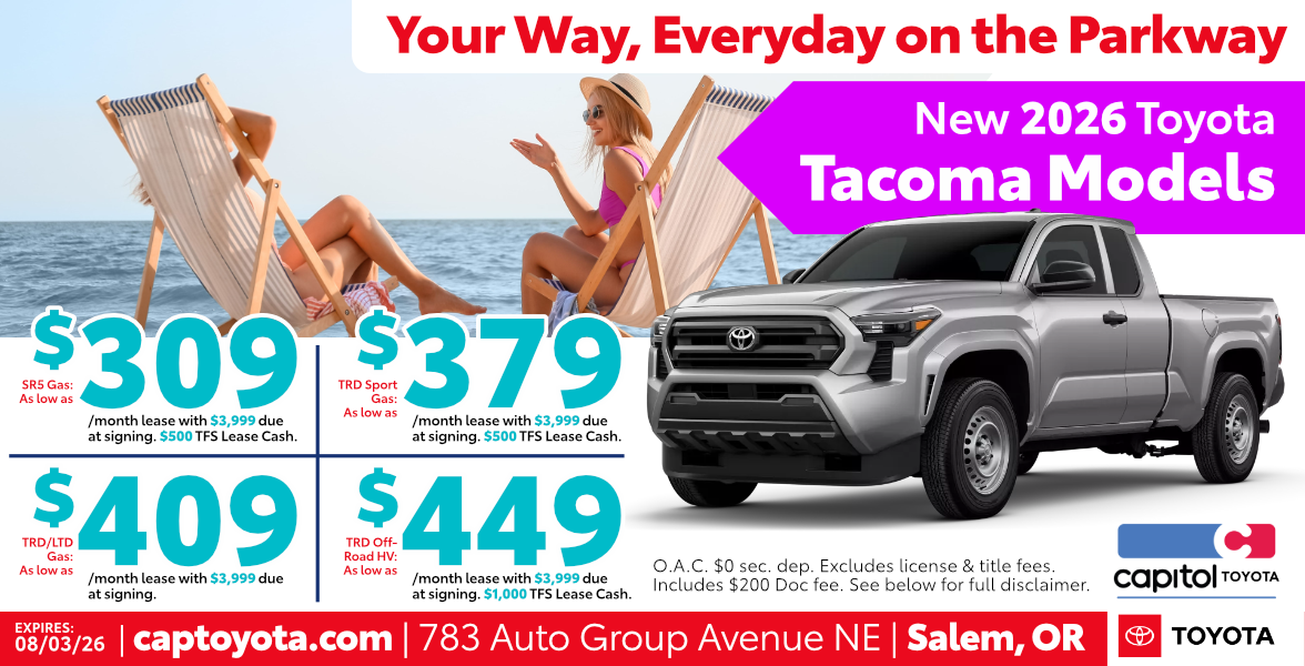 New 2026 Toyota Tacoma Models special lease offers