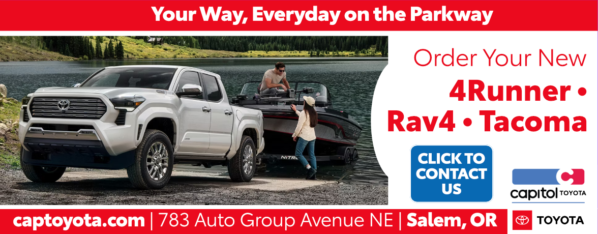Order your new 4Runner, RAV4 and Tacoma&nbsp;at Capitol Toyota in Salem, OR