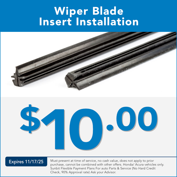 Wiper Blade Insert Installation Special in Great Falls, Montana expires 11/17/25