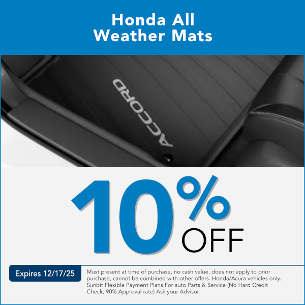 Honda All Weather Mats Specials in Great Falls, Montana