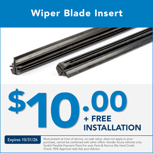 Wiper Blade Insert Installation Special in Great Falls, Montana expires 10/31/26