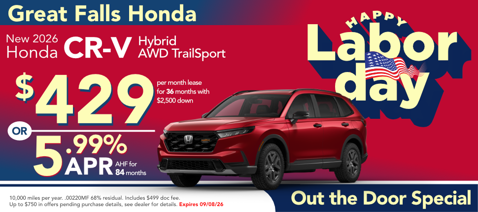 New 2026 Honda CR-V Hybrid AWD TrailSport lease or finance offer