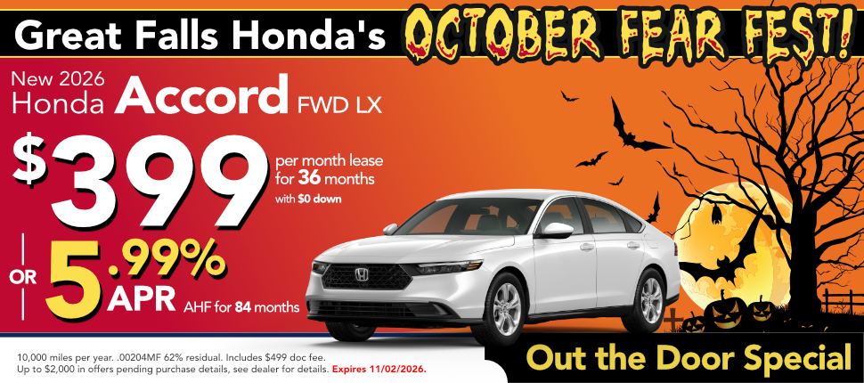 New 2026 Honda Accord Sedan FWD LX lease or finance offer