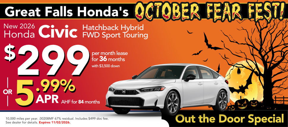 New 2026 Honda Civic Sedan Hybrid FWD Touring lease or finance offer