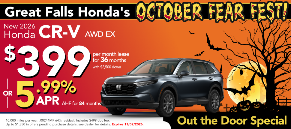 New 2026 Honda CR-V EX AWD lease or finance offer