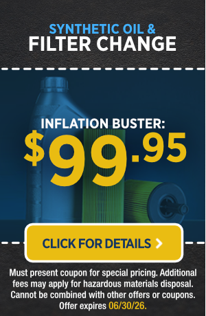 Synthetic Oil and Filter Change clickable image