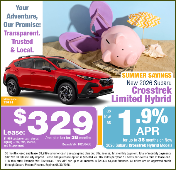 New 2026 Subaru Crosstrek Limited Hybrid | Expires 6/30/26