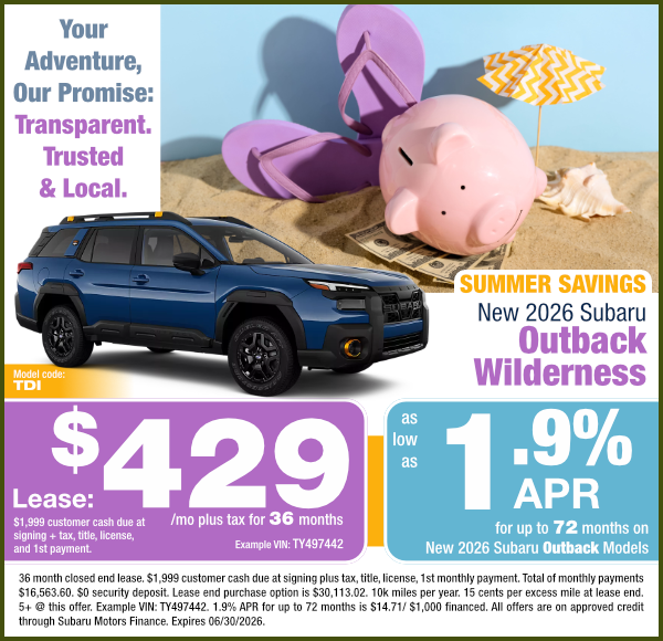 New 2026 Subaru Outback Wilderness | Expires 6/30/26