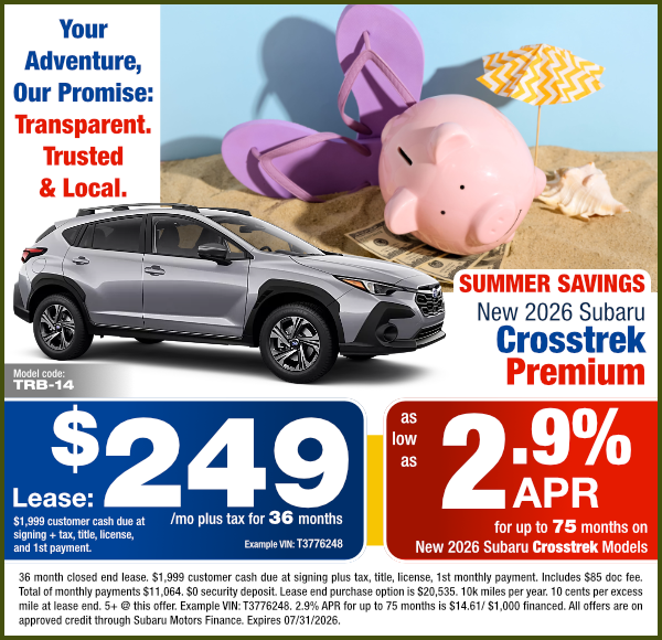 New 2026 Subaru Crosstrek Premium special offer clickable image