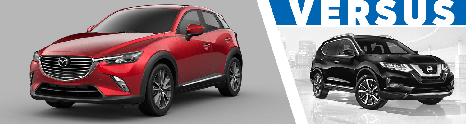 Compare the 2018 Mazda CX-3 vs 2018 Nissan Rogue models at Baglier Mazda in Butler, PA