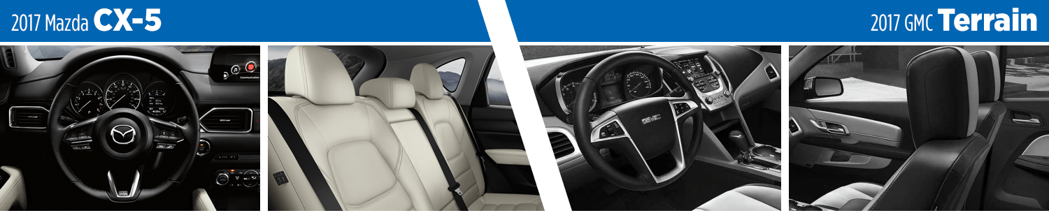 Compare the 2017 Mazda CX-5 vs GMC Terrain Models Interior Styling