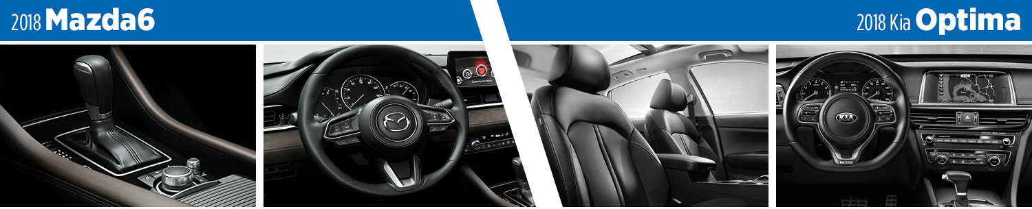 2018 Mazda6 vs 2018 KIA Optima Interior Comparison Design