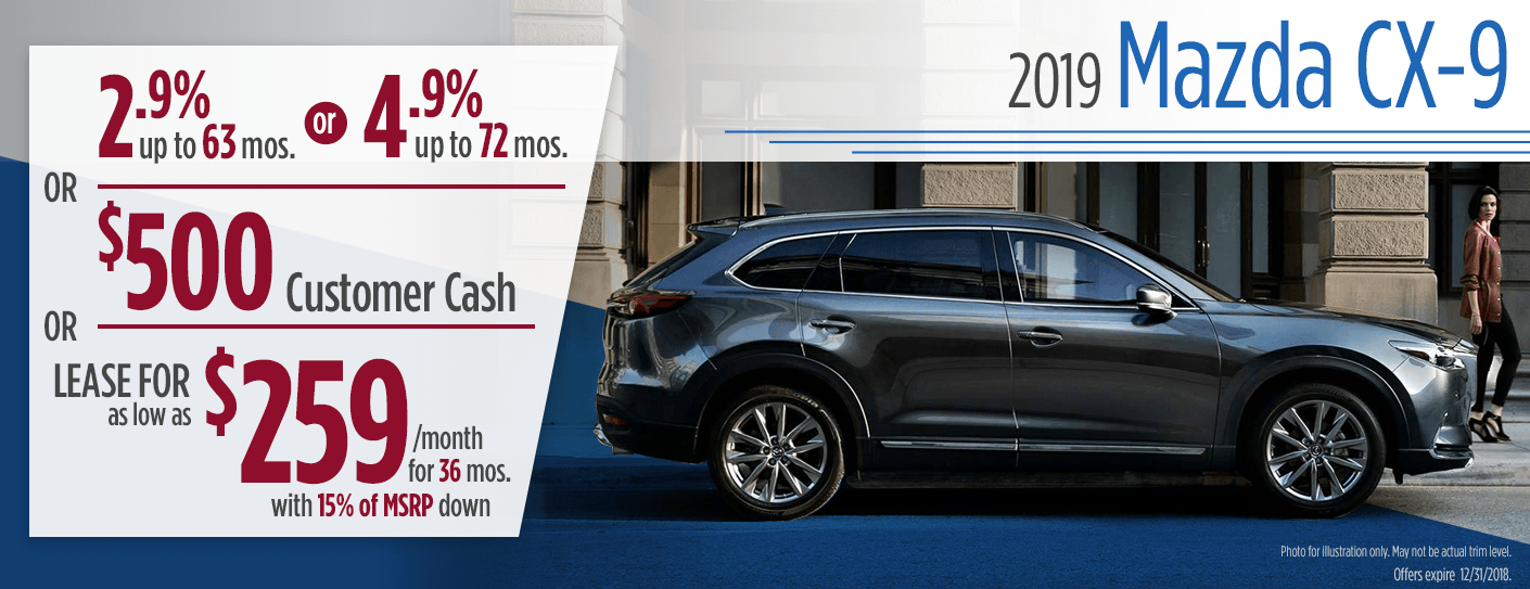 2019 Mazda CX-9 Finance or Lease Special in Butler, PA 2019 Mazda CX-9 Finance or Lease Special in Butler, PA