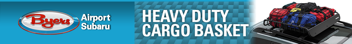 Genuine Subaru heavy duty cargo basket information at Byers Airport Subaru in Columbus, OH Genuine Subaru heavy duty cargo basket information at Byers Airport Subaru in Columbus, OH