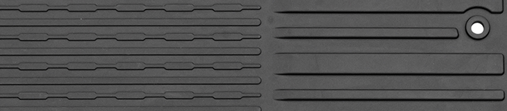 Floor Mat Photograph Close-up photograph of a Subaru all-weather floor mat.