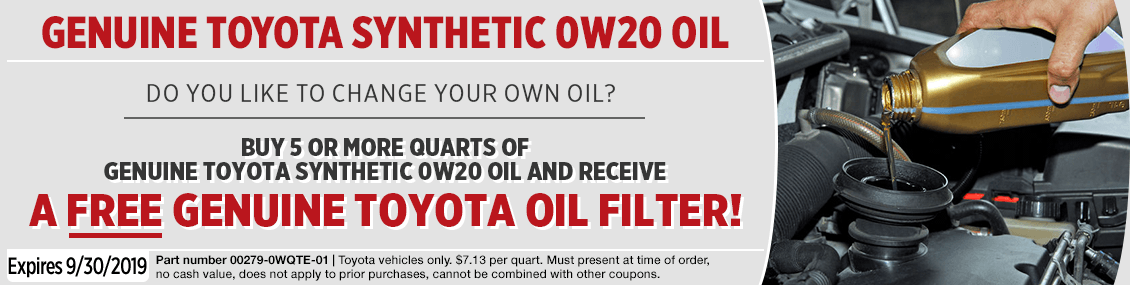 Click to Print this DIY Toyota Oil Change Parts Special in Salem, OR