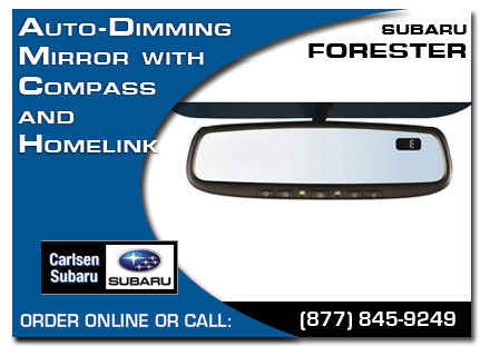 subaru, auto-dimming mirror, compass, homelink, forester, accessories, parts, specials Serving San Francisco, CA