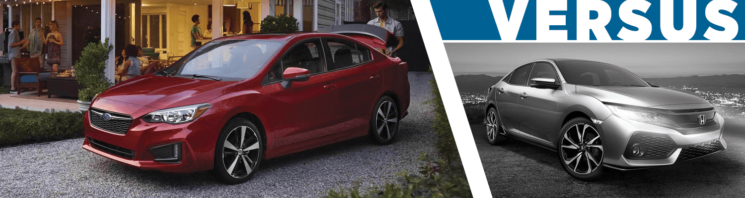 Compare 2018 Subaru Impreza vs Honda Civic - sedan model