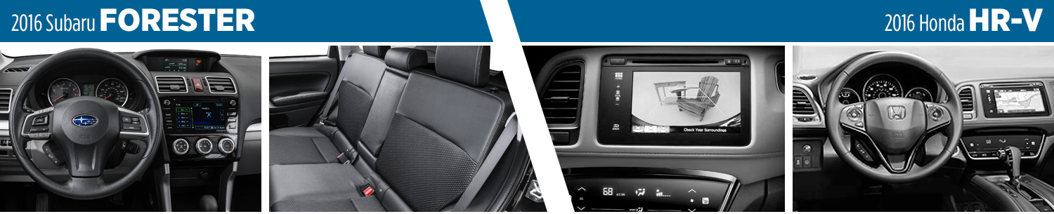 2016 Subaru Forester Interior vs the 2016 Honda HR-V Interior
